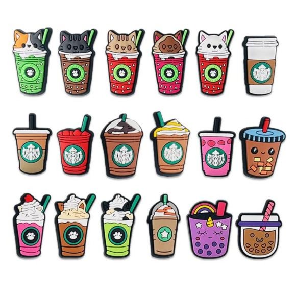 Coffee Croc Charms 35Pcs - Picture 10 of 12